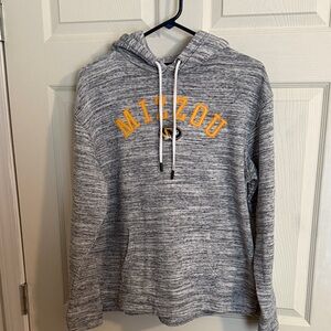 Gray Mizzou Women’s Hoodie size M- worn once - small brown mark on left string.